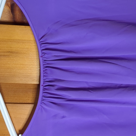 SHADOWLINE* floral embroidered long bell sleeve long nightgown purple sz 2x - Picture 10 of 10